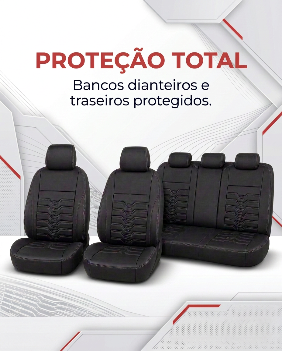 Proteção para os bancos dianteiros e traseiros