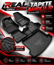 Tapete Bandeja 3D Real: impermeável, encaixe perfeito e alta durabilidade