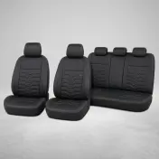 Kit completo de capas de banco automotivo na cor preta