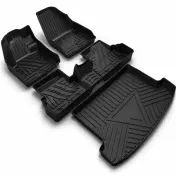 Kit completo: tapetes 3D dianteiros, traseiro e bandeja de porta-malas